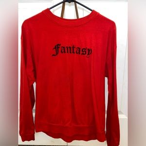Red Fantasy Long Sleeve Tee Size Medium